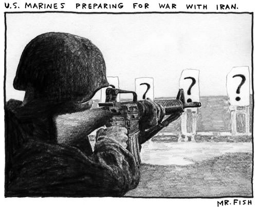 Mr. Fish Cartoon Iran War
