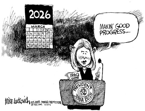 President Jenna Bush on Iraq War in 2026: Makin' good progress...