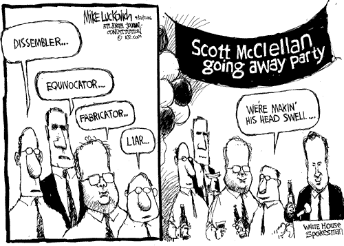 Luckovich Cartoon Scott McClellan