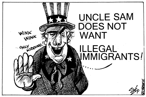 Immigration Cartoon Szep