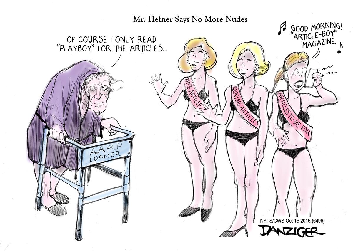 Mr. Hefner Says No More Nudes.