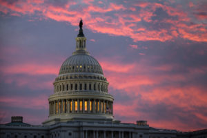 Sunset on Capitol Hill in Washington, D.C.