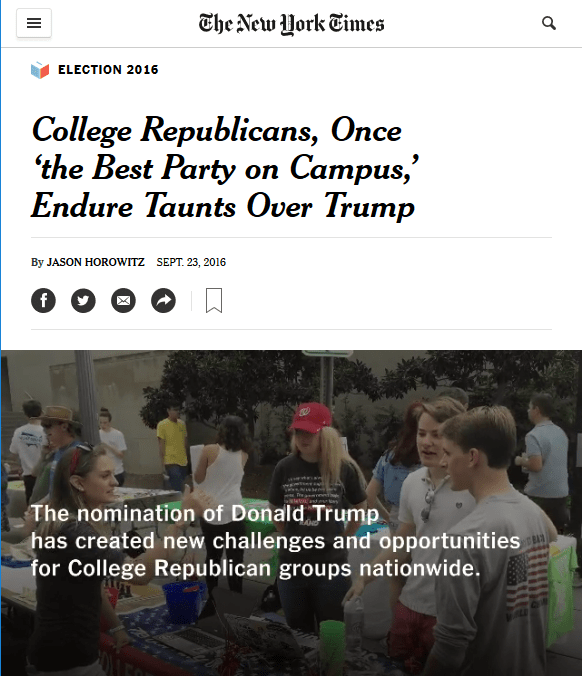 N.Y. Times Focuses on Rights of Campus Conservatives, Slights Liberals ...