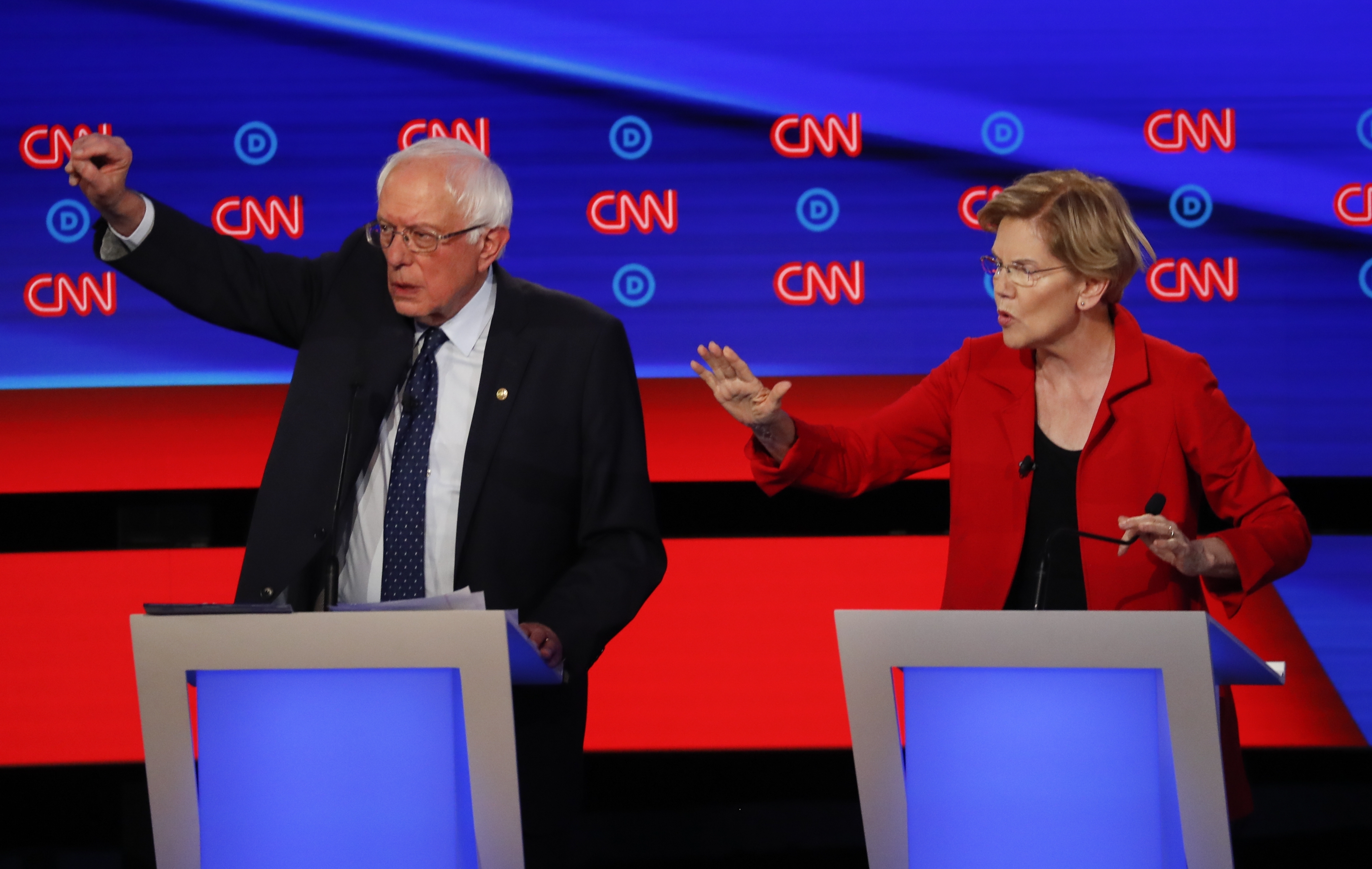 bernie sanders and elizabeth warren debate