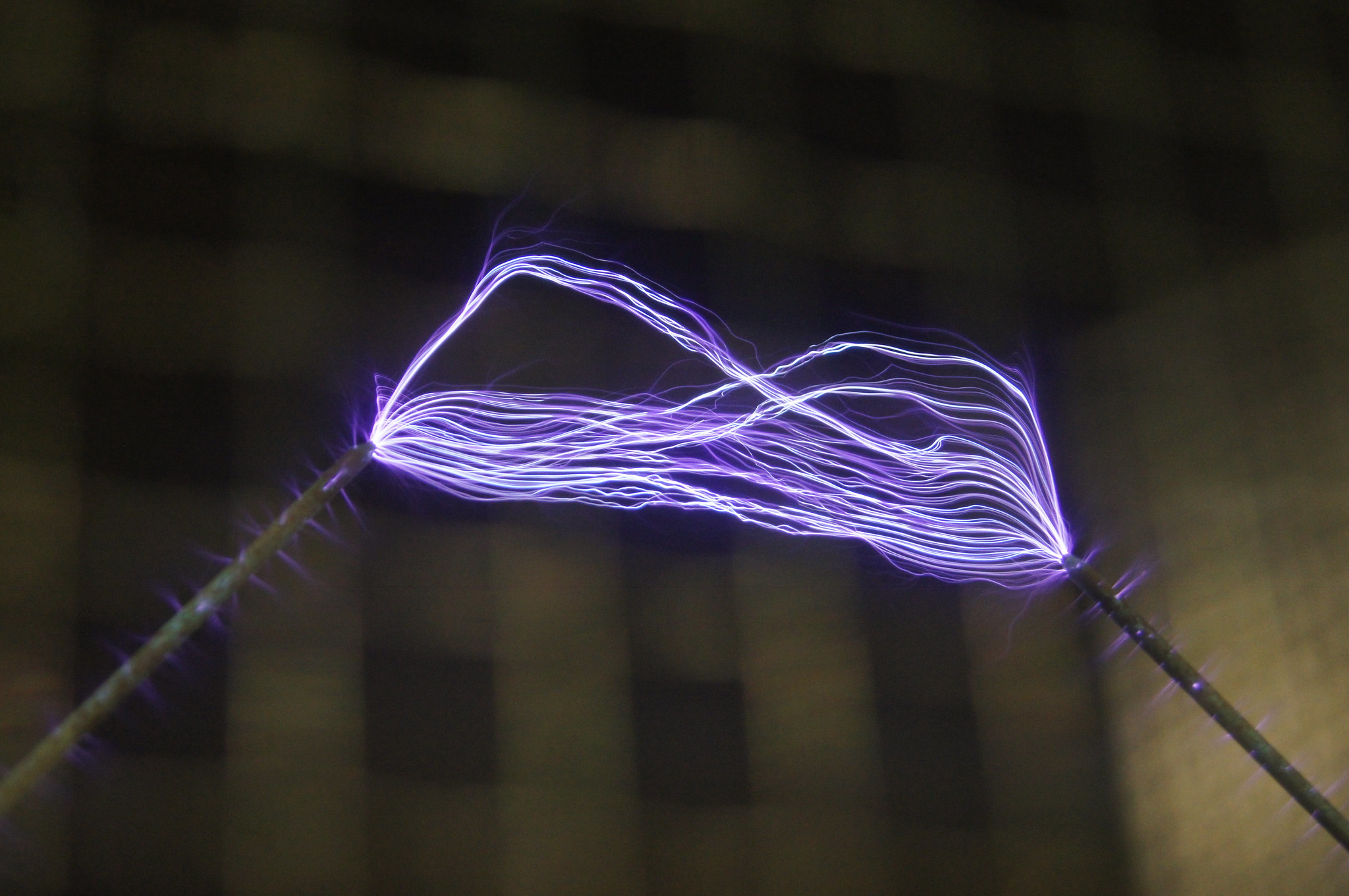 a purple electric current