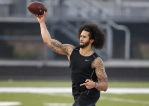Free agent Colin Kaepernick works out for NFL football scouts