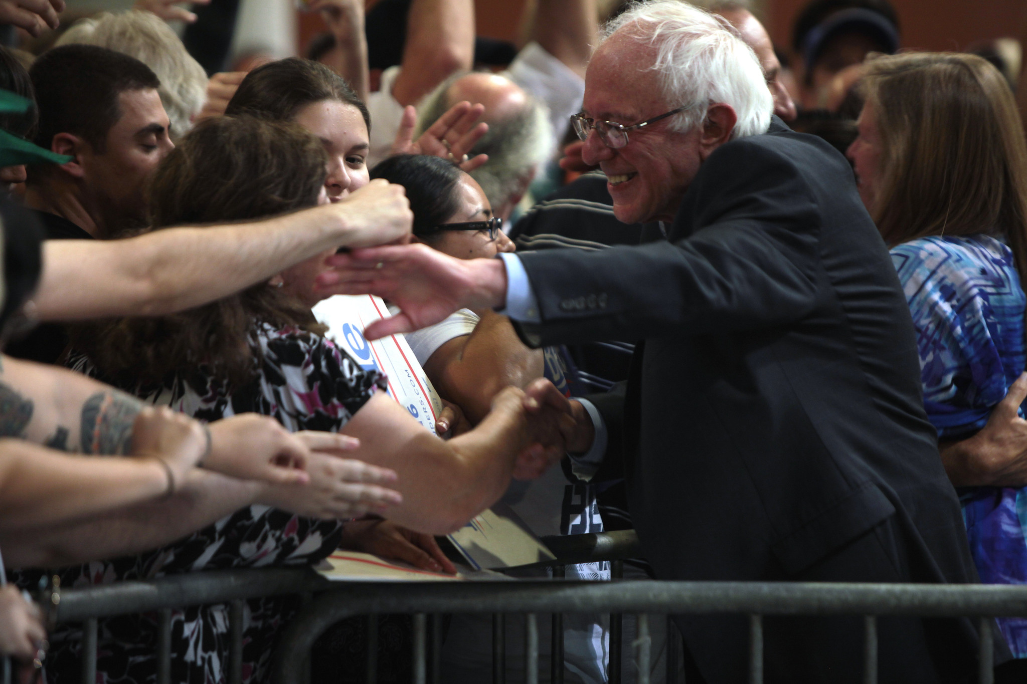 Sen. Bernie Sanders, I-Vt., on the campaign trail.