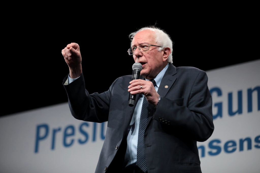 Sen. Bernie Sanders, I-Vt., on the campaign trail in Des Moine, Ia.