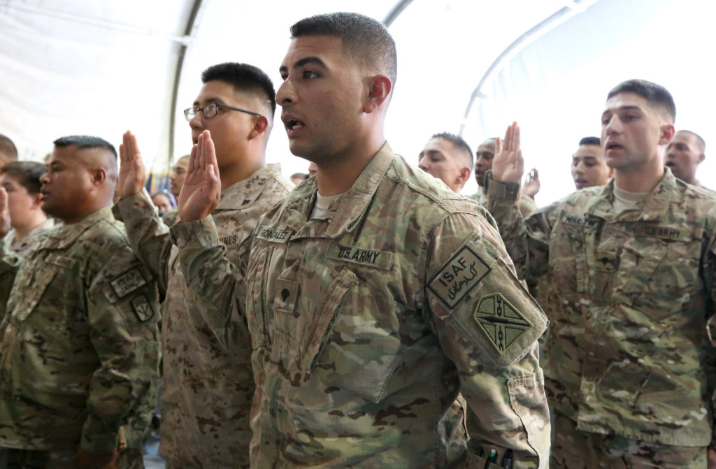 U.S. troops stationed in Kabul, Afghanistan.