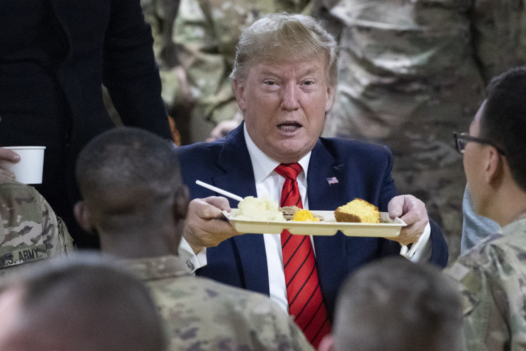 President Donald Trump visits troops in Afghanistan on Thanksgiving.