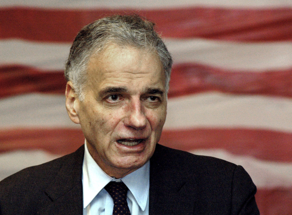 Former Green Party presidential candidate Ralph Nader.