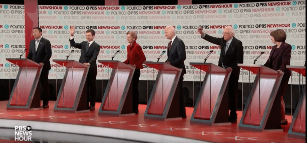 2020 Democrats in the sixth debate of the primary season.