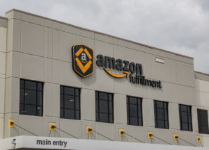 Exterior of Amazon fulfillment center building in Minnesota