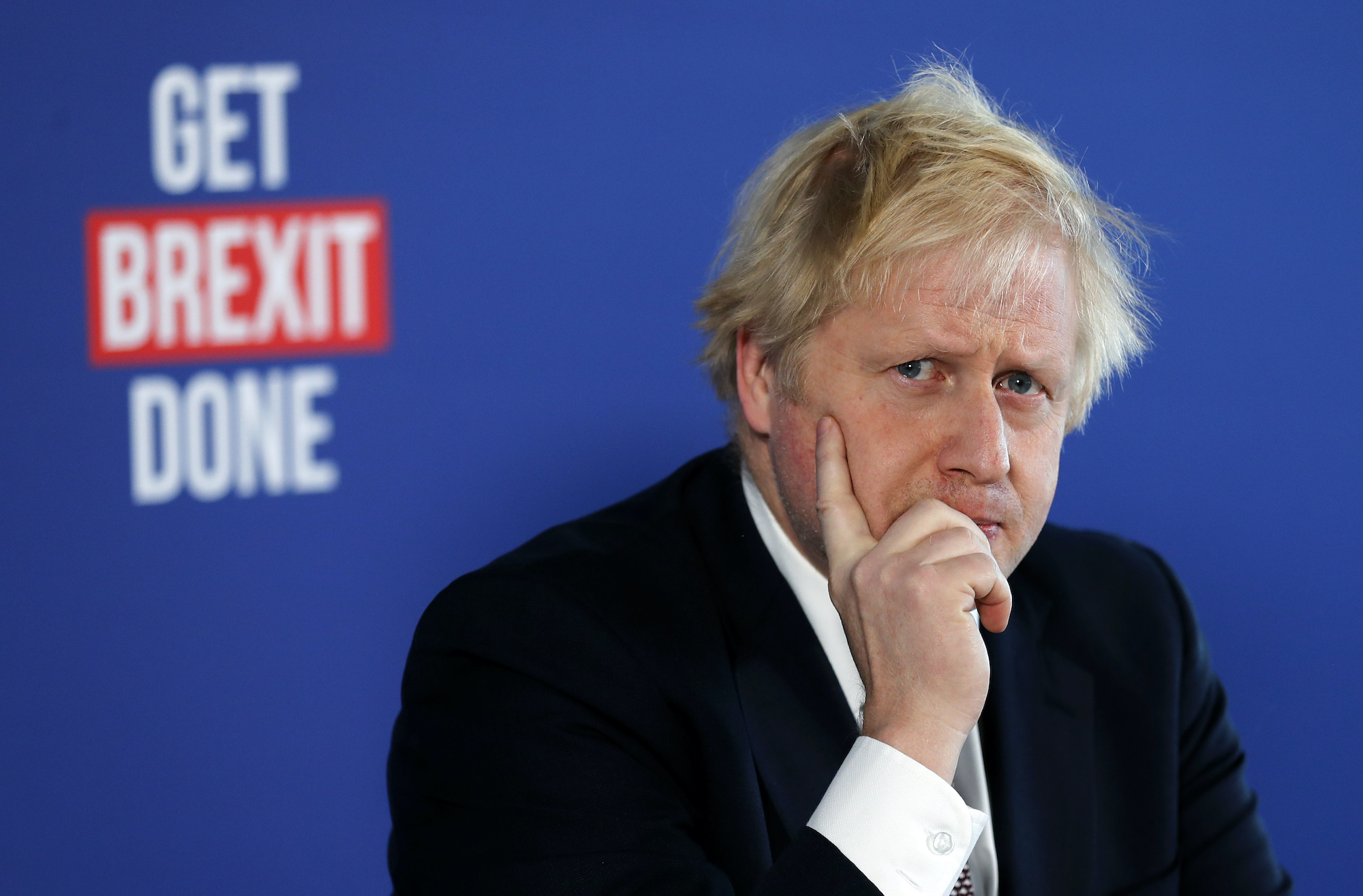 Boris Johnson looking pensive