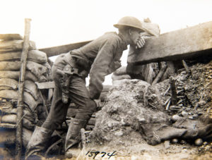 An American soldier in Germany during World War I.