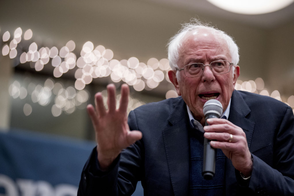 Sen. Bernie Sanders, I-Vt., speaks at St. Ambrose University in Davenport, IA, last week.