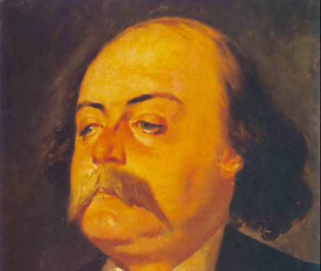 A portrait of Gustave Flaubert.