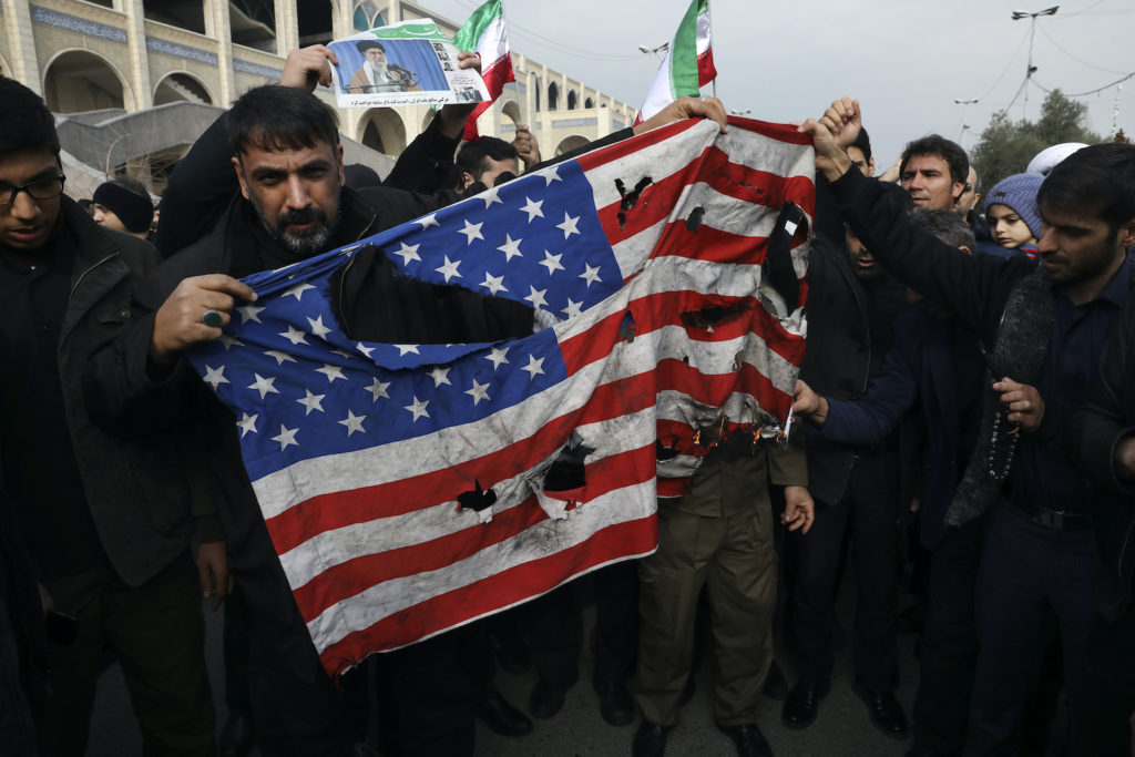Anti-U.S. protesters in Iran