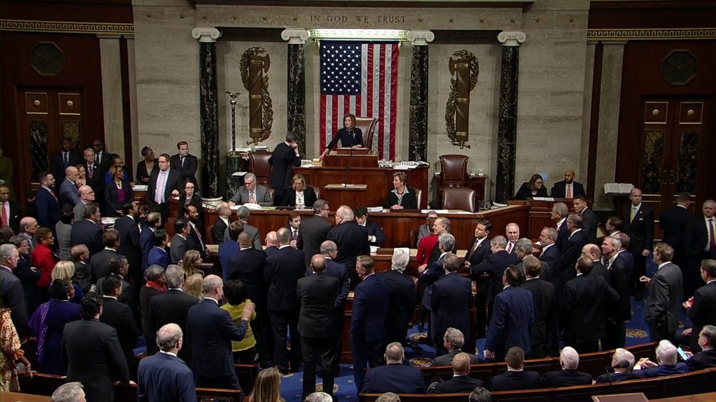 U.S. House of Representatives votes to impeach President Donald Trump