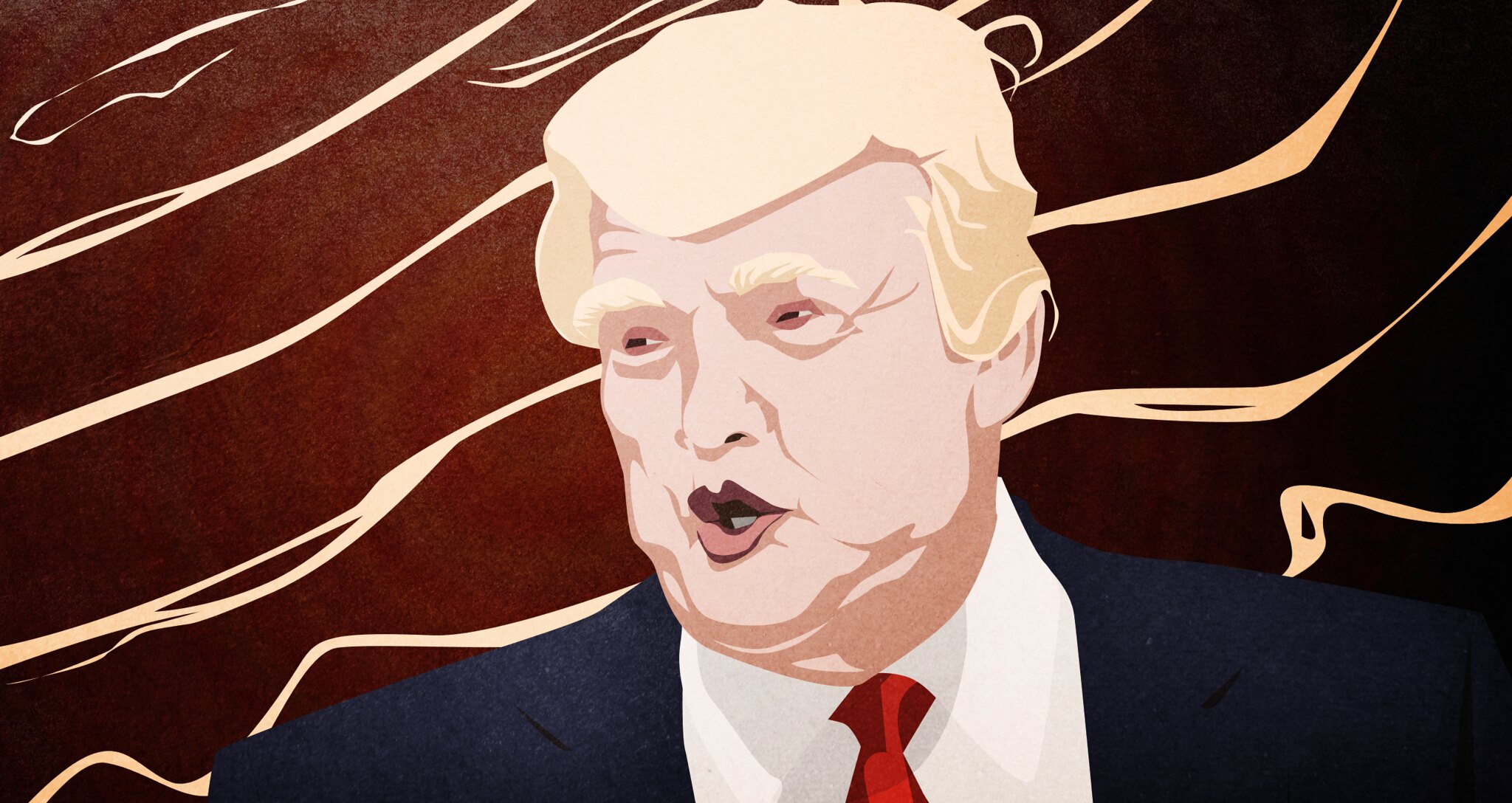 An illustration of Donald Trump.