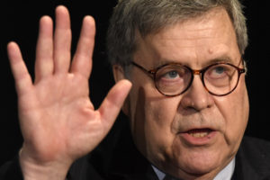 Attorney General William Barr speaks at the National Sheriffs' Association Winter Legislative and Technology Conference in Washington, D.C., earlier this month.