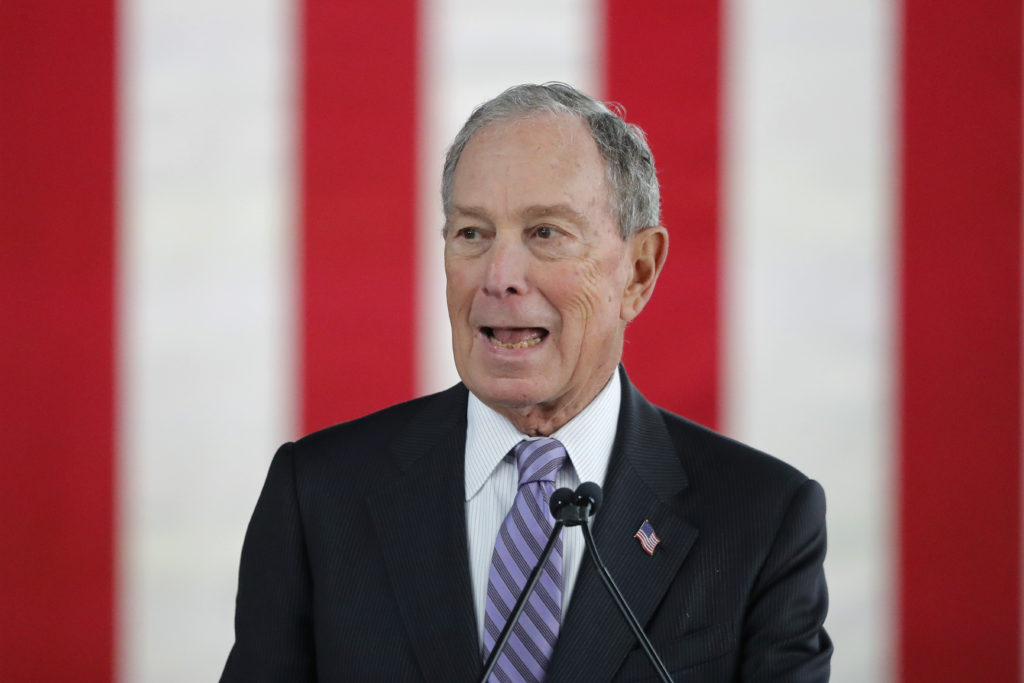 Democratic presidential candidate and former New York City Mayor Mike Bloomberg.