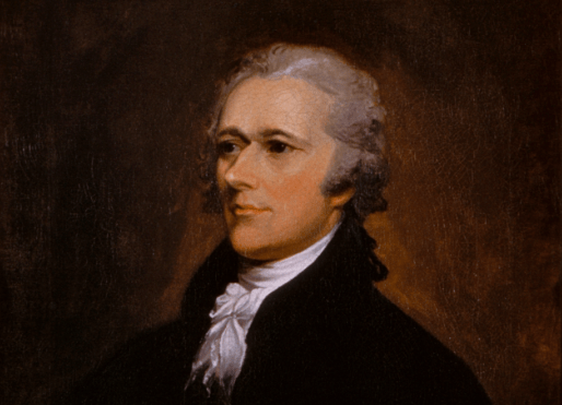 A portrait of Alexander Hamilton by John Trumbull.