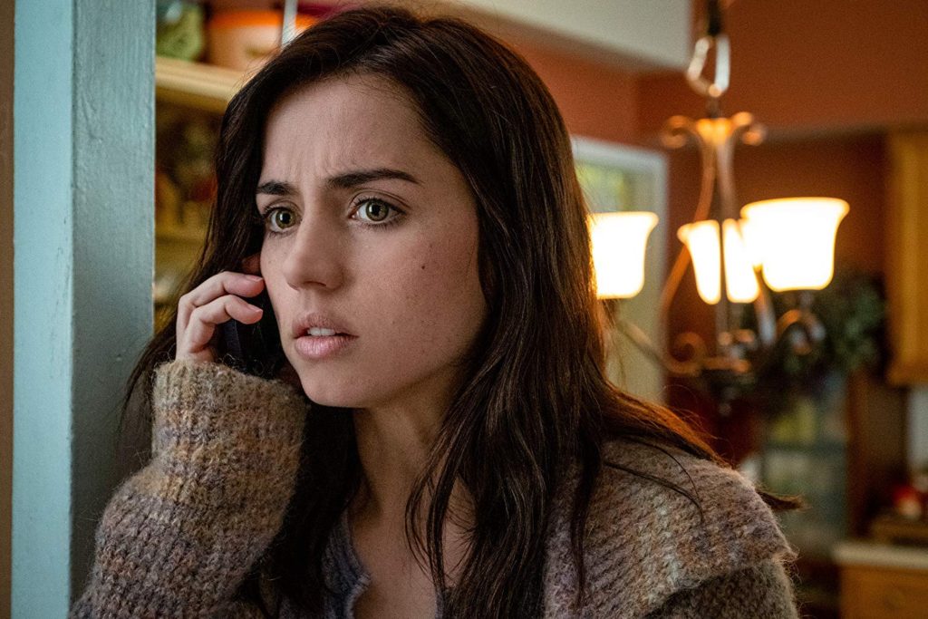 Ana de Armas on the phone in "Knives Out"