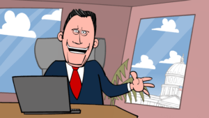 A cartoon about Richard Grenell.