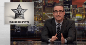 A screen shot of a 'Last Week Tonight' episode.