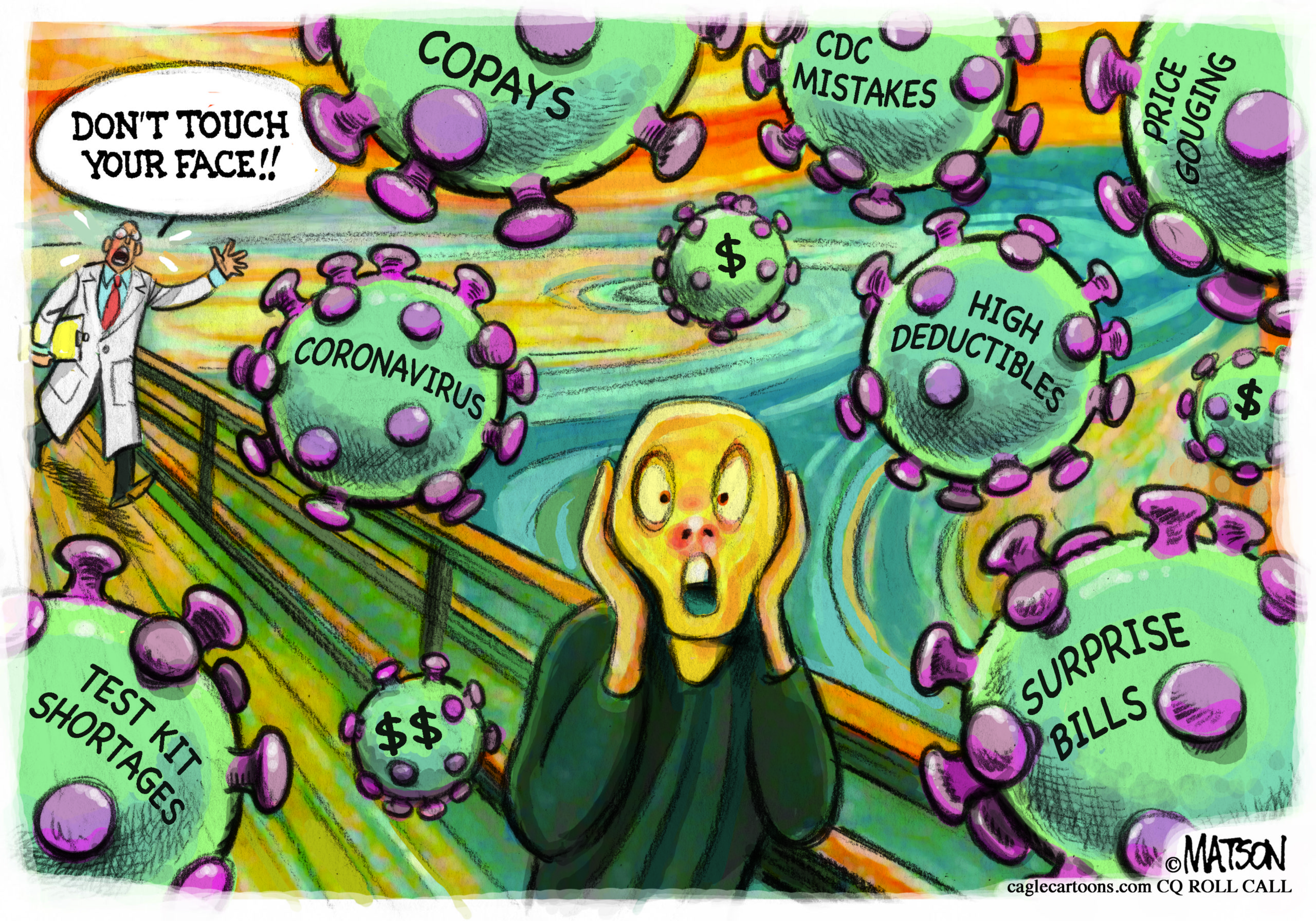 A cartoon about the coronavirus in the U.S.