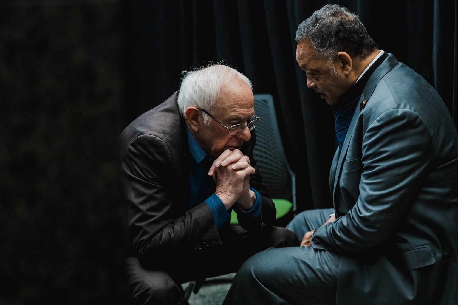 Bernie Sanders and Jesse Jackson