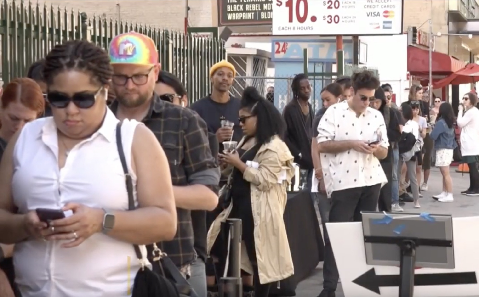 People standing in line to vote