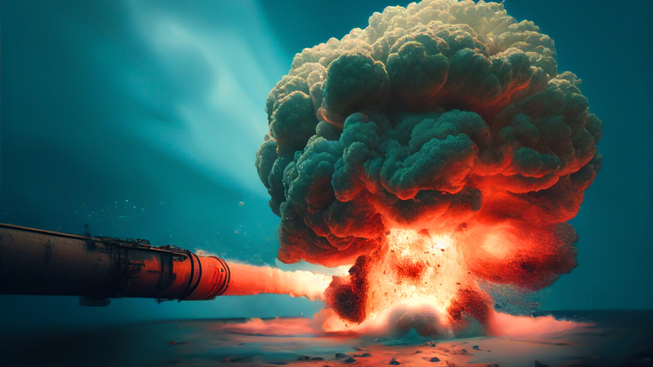 Nord Stream Pipeline explosion illustration