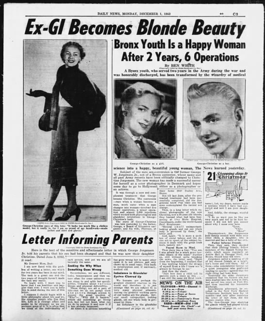 New York Daily News, Dec. 1, 1952