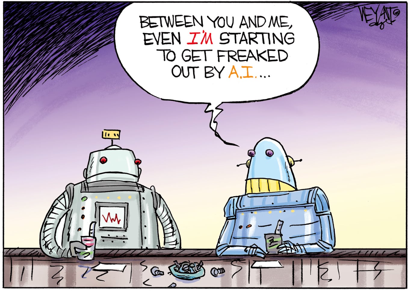 Robots Freaked Out by AI