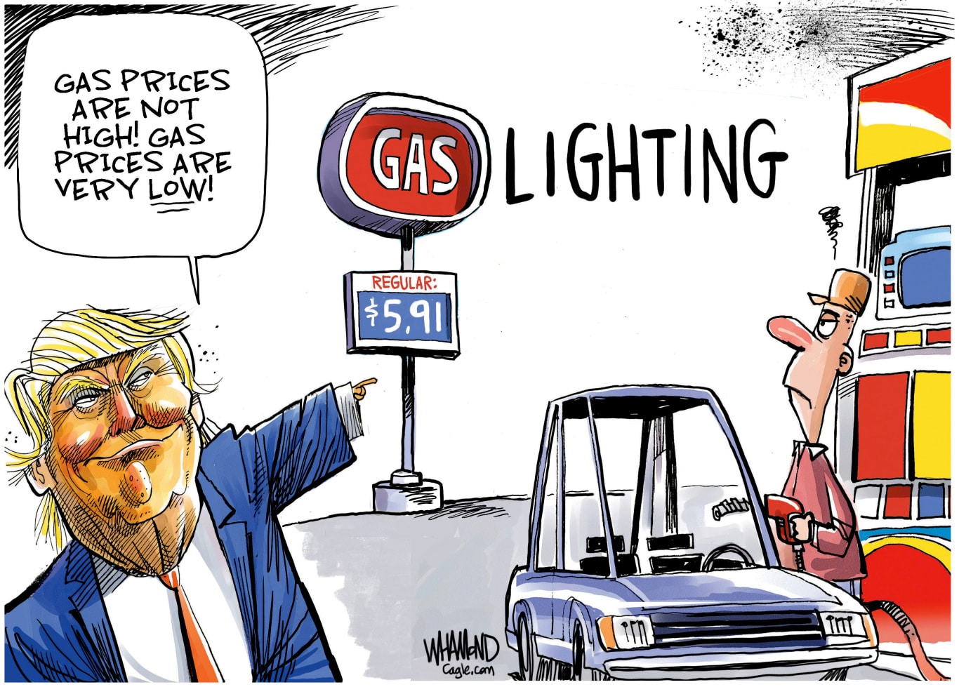 Trump Denies High Gas Prices